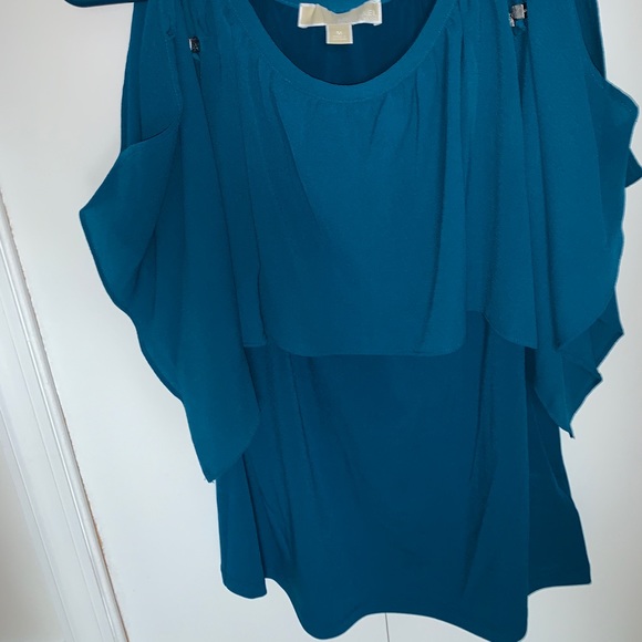 Blue MICHAEL KORS flounce top Medium - Picture 2 of 5